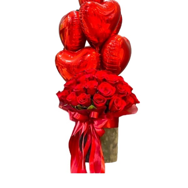 Букет цветов "Подарочный набор "Любовь в сердце"" Букет цветов "Подарочный набор "Любовь в сердце""